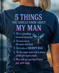 5 Things You Should Know About My Man - Electrician Funny T-Shirt Hoodie & More - grunx260804-0026
