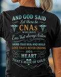 And God Said CNAs Heart Made of Gold T-Shirt, Hoodie & More - grunx260804-0164
