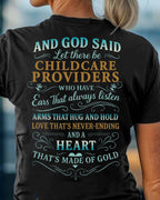 And God Said Childcare Providers Heart Made of Gold T-Shirt, Hoodie & More - grunx260804-0162