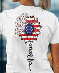 American Flag Flower Nurse Apparel - Patriotic Heart T-Shirt, Hoodie & More - grunx260804-0148