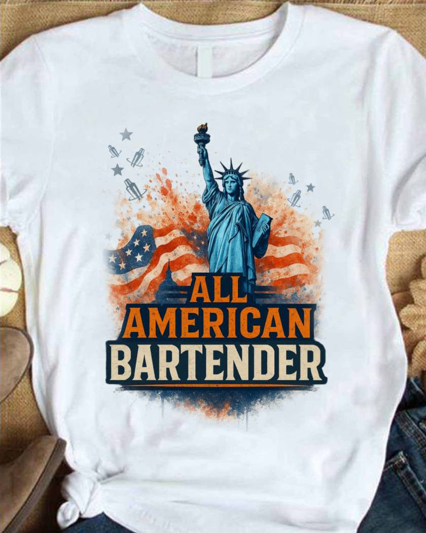 All American Bartender - USA Pride T-Shirt, Hoodie & More - grunx260804-0086