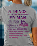 5 Things About My Trucker Man Apparel - Funny Relationship T-Shirt, Hoodie & More - grunx260804-0015