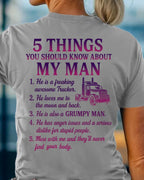 5 Things About My Trucker Man Apparel - Funny Relationship T-Shirt, Hoodie & More - grunx260804-0015