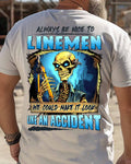 Always Be Nice Linemen Apparel - Funny Skull T-Shirt, Hoodie & More - grunx260804-0100