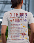 5 Things Nurse Warning Apparel - Funny Quote T-Shirt, Hoodie & More - grunx260804-0020