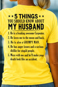 5 Things You Should Know About My Husband Carpenter Apparel - Funny Gift T-Shirt, Hoodie & More - grunx260804-0022