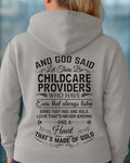 And God Said Let There Be Childcare Providers - Apparel T-Shirt, Hoodie & More - grunx260804-0167