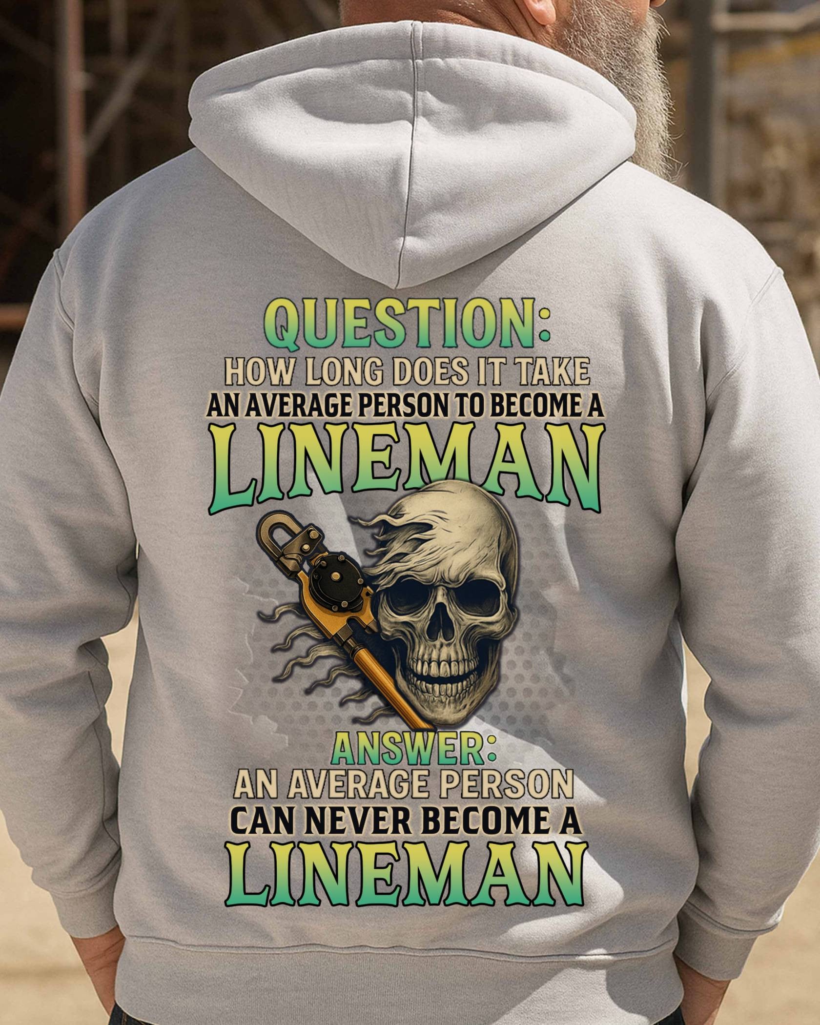 Average Person Can't Be Lineman Apparel - Skull Pliers T-Shirt Hoodie & More - grunx260804-0231