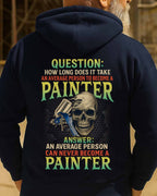 Average Person Can't Be Painter Apparel - Skull Spray Gun T-Shirt Hoodie & More - grunx260804-0234