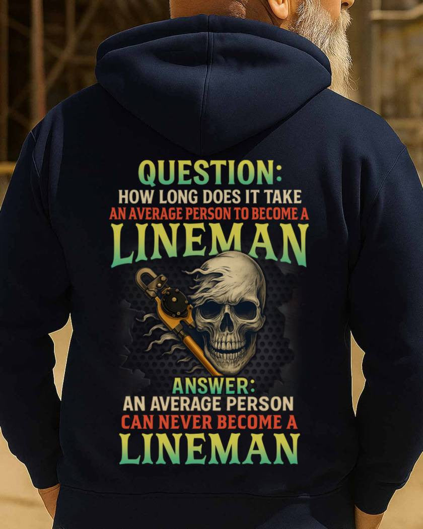 Average Person Can't Be Lineman Apparel - Skull Pliers T-Shirt Hoodie & More - grunx260804-0230