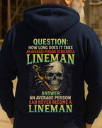 Average Person Can't Be Lineman Apparel - Skull Pliers T-Shirt Hoodie & More - grunx260804-0230