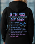 5 Things About My Man - Mechanic Funny Quote T-Shirt, Hoodie & More - grunx260804-0007