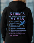 5 Things You Should Know About My Man Hoodie - Funny Carpenter Gift for Her - grunx260804-0028