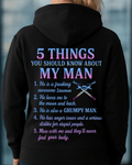 5 Things About My Man - Lineman Funny T-Shirt, Hoodie & More - grunx260804-0006