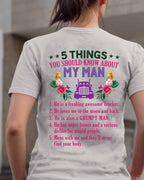 5 Things You Should Know - Trucker Husband Humor T-Shirt, Hoodie & More - grunx260804-0050