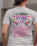 5 Things You Should Know - Lineman Husband Humor T-Shirt, Hoodie & More - grunx260804-0043