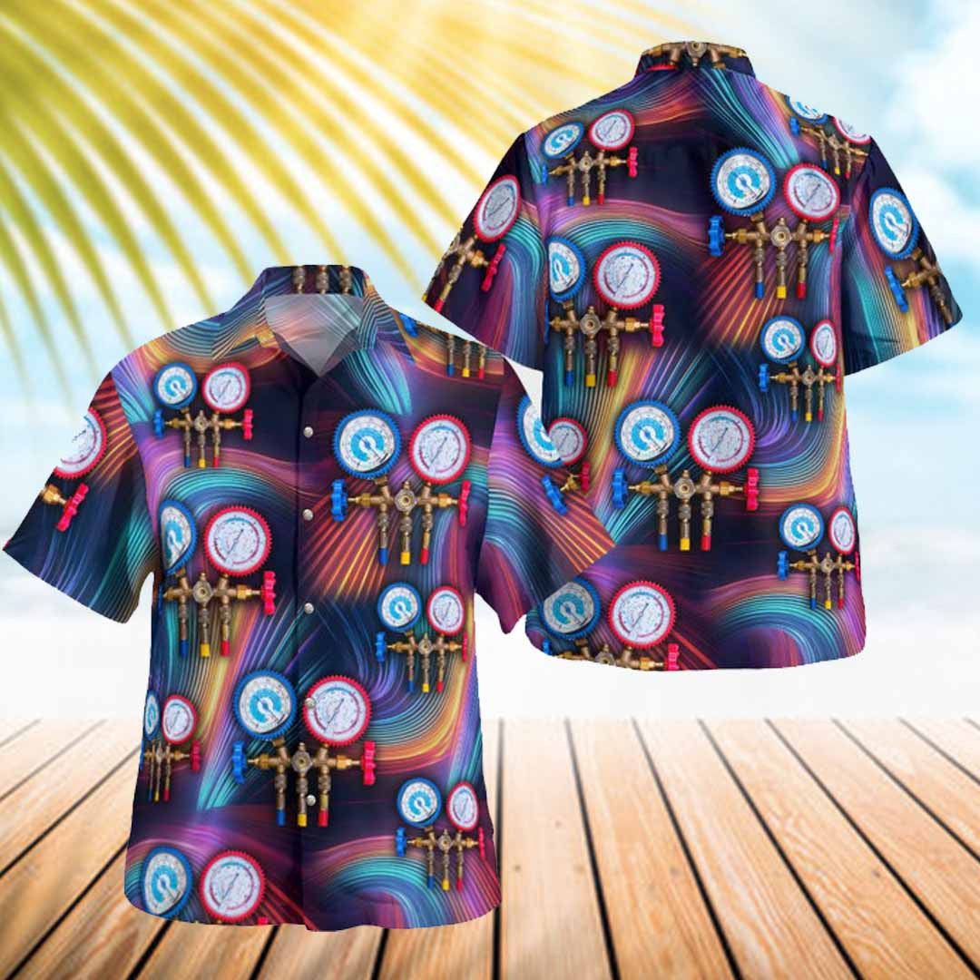 Awesome HVAC Tech-AOP Hawaii Shirt - grunx260804-0196