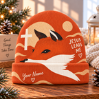 Personalized Fox Beanie Hat
