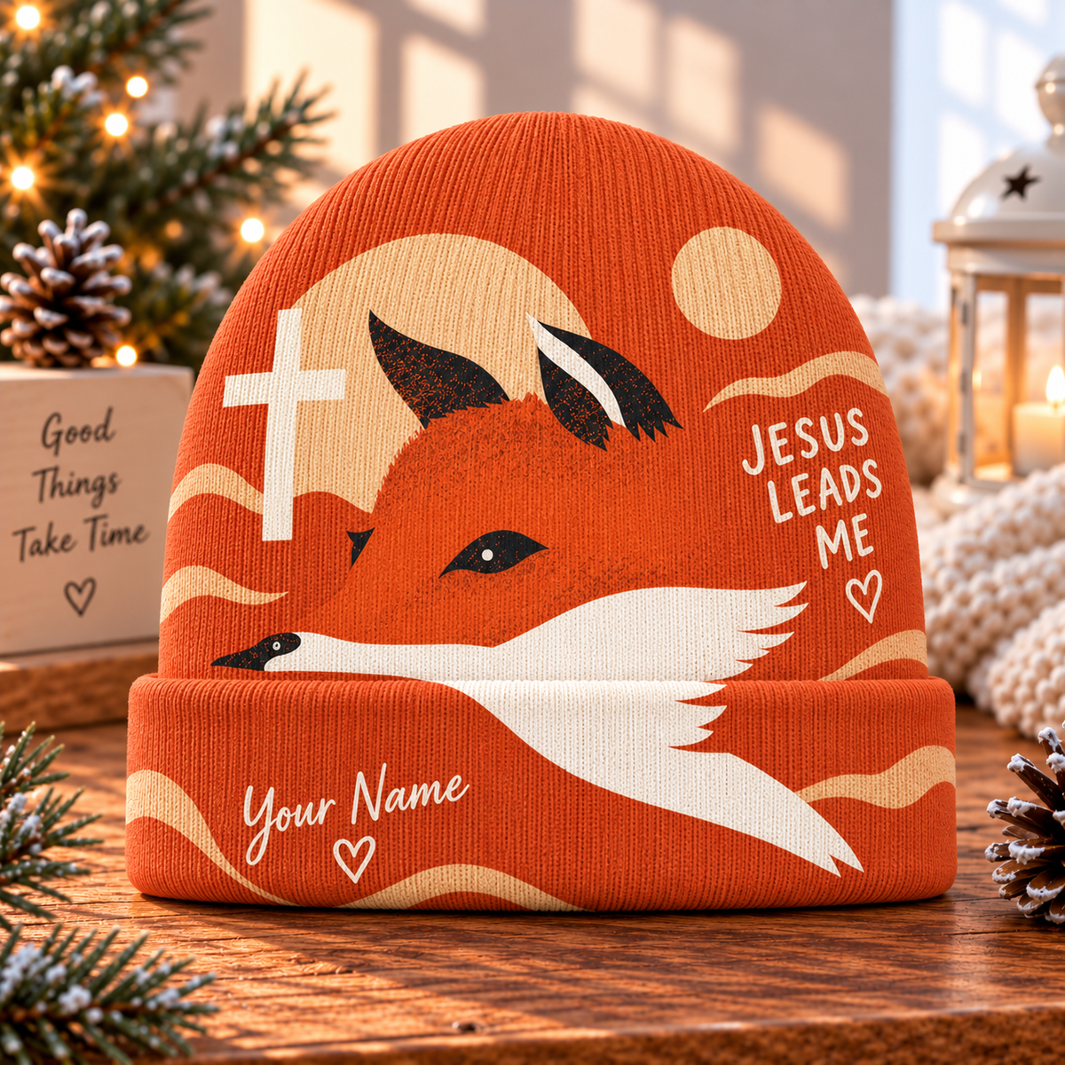 Personalized Fox Beanie Hat