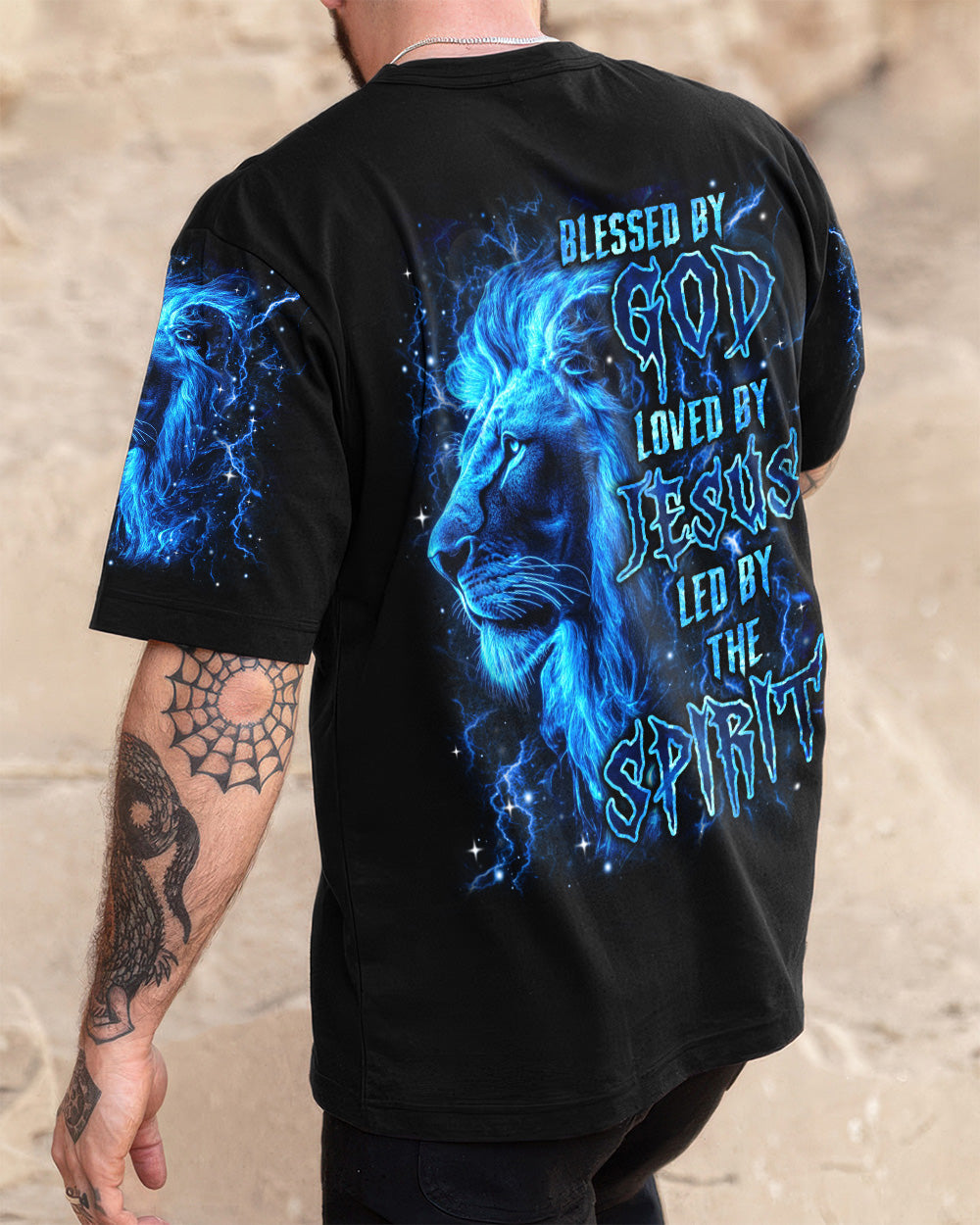 Blessed By God Lion Men's All Over Print Shirt - Trunx873591