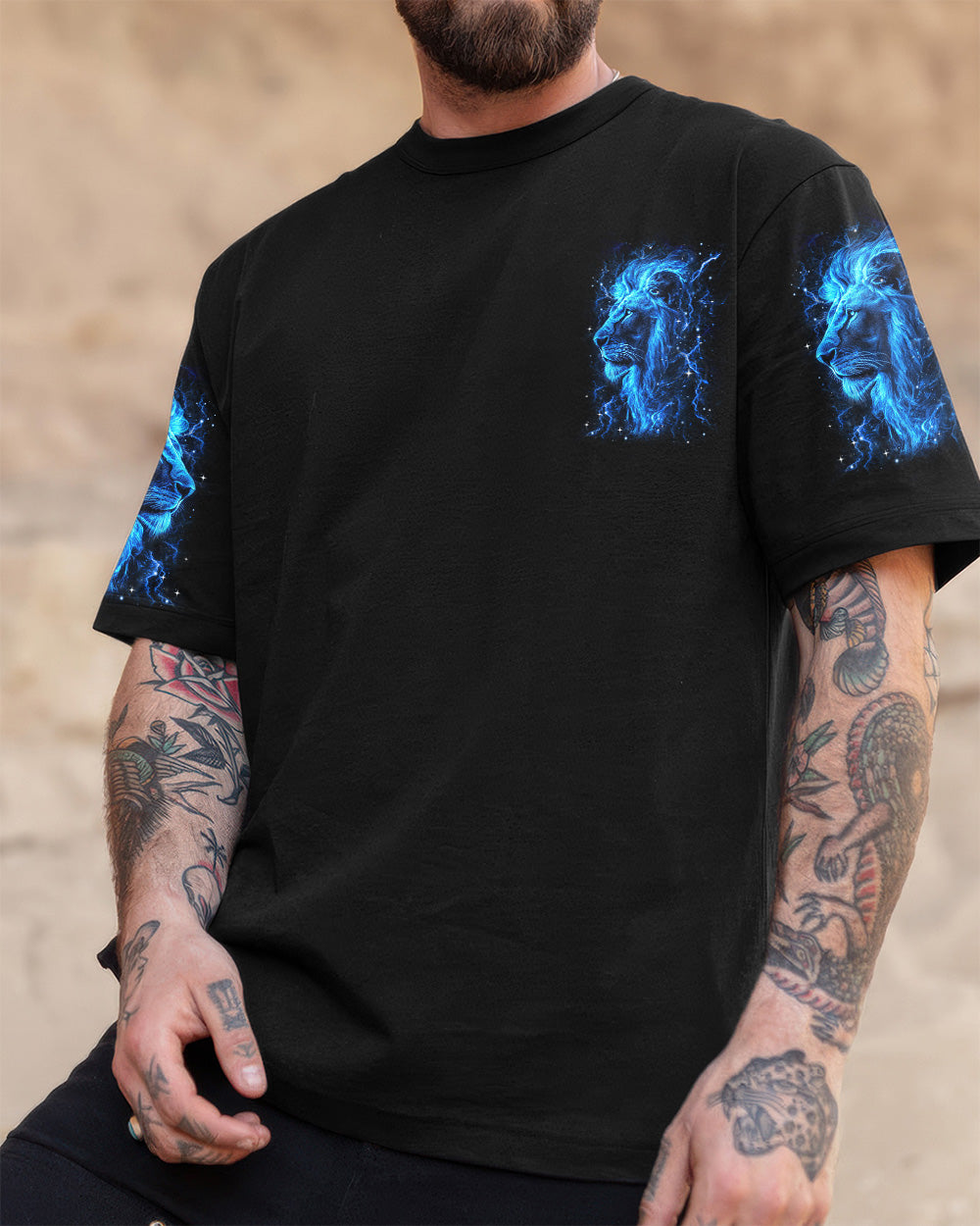 Blessed By God Lion Men's All Over Print Shirt - Trunx873591