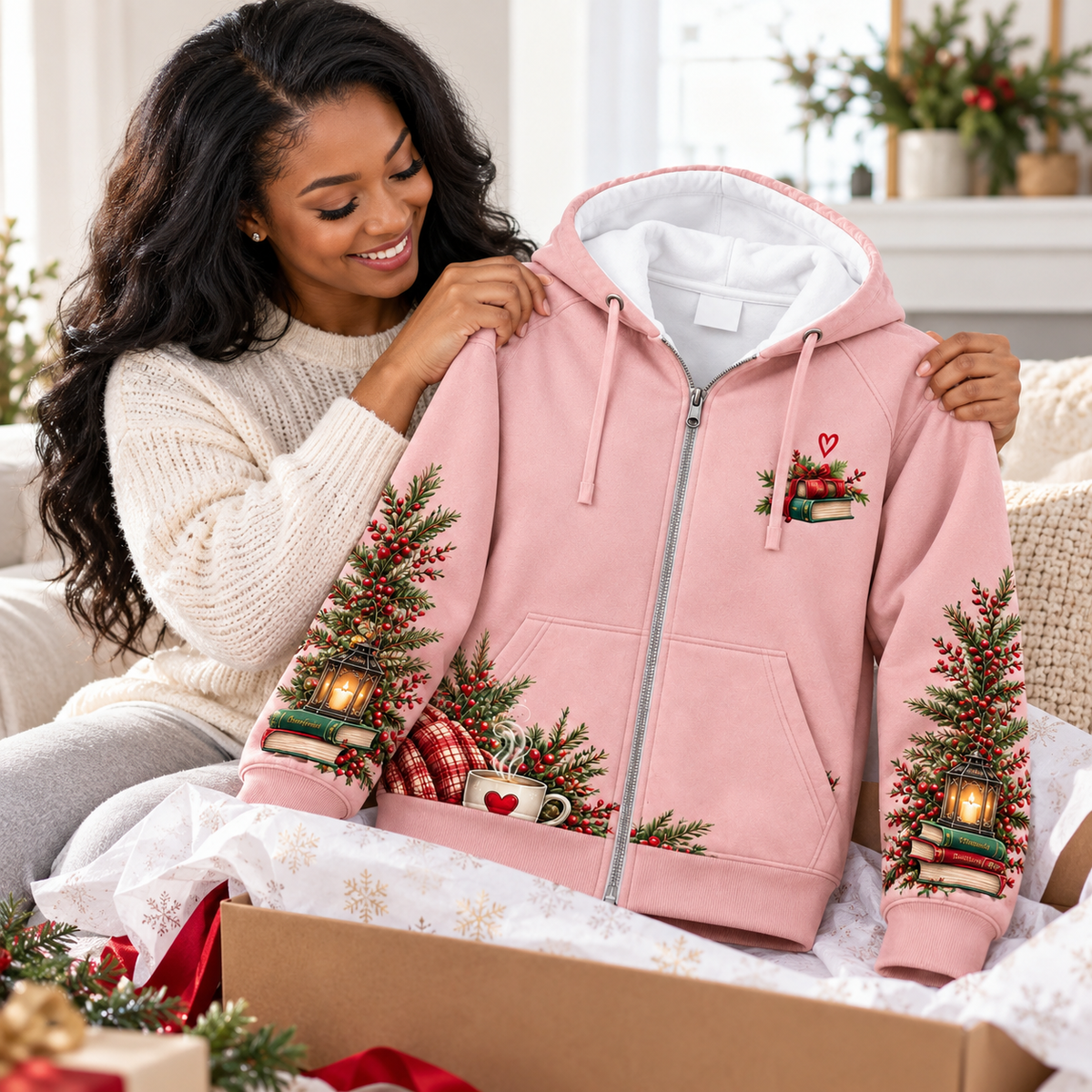 Personalized Read Relax Repeat Zip Hoodie