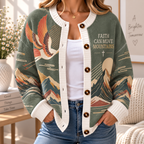 Flying Bird Mountain Women's Cardigan Sweater