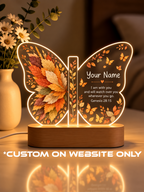 Genesis 28:15 Autumn Butterfly Personalize LED Night Light