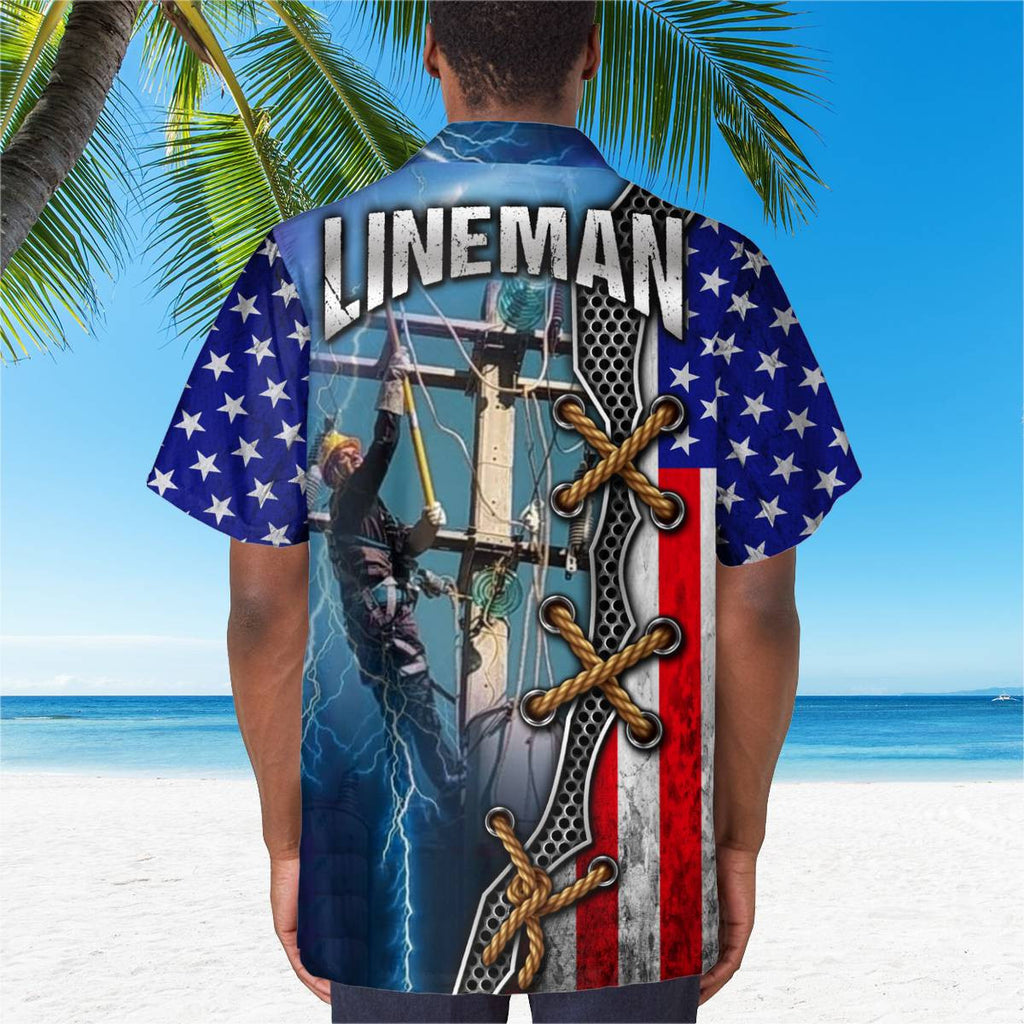 Awesome Lineman- AOP Pocket Hawaiian Shirt - grunx260804-0335