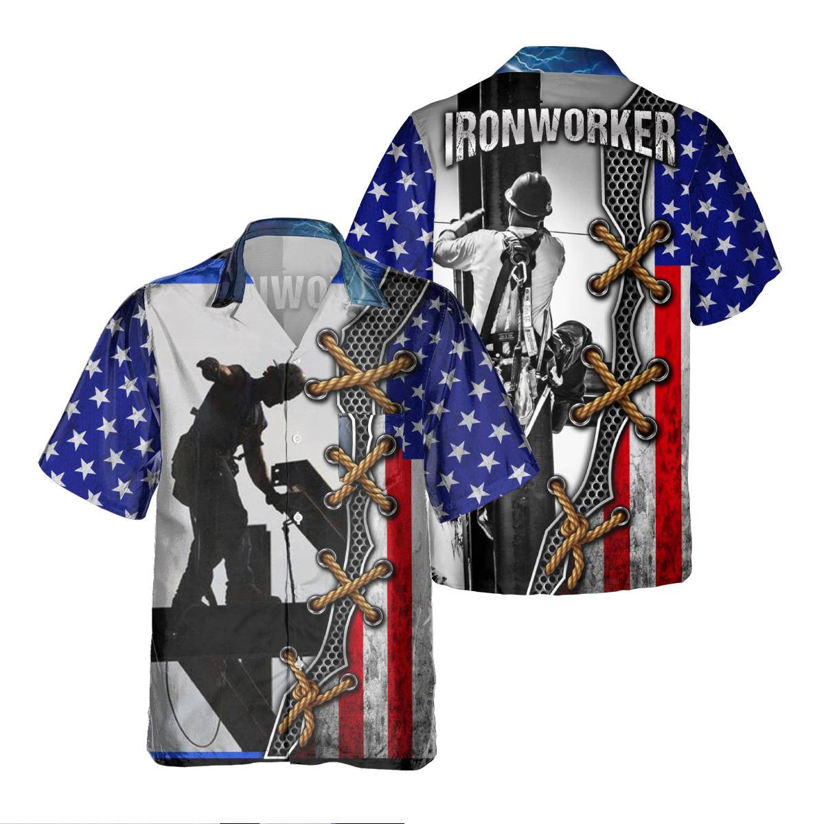 Awesome Ironworker- AOP Pocket Hawaiian Shirt - grunx260804-0286