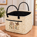 Personalized Vintage Butterfly Quilted Storage Basket