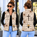 Cream Daisy Necktie Duck Down Puffer Vest