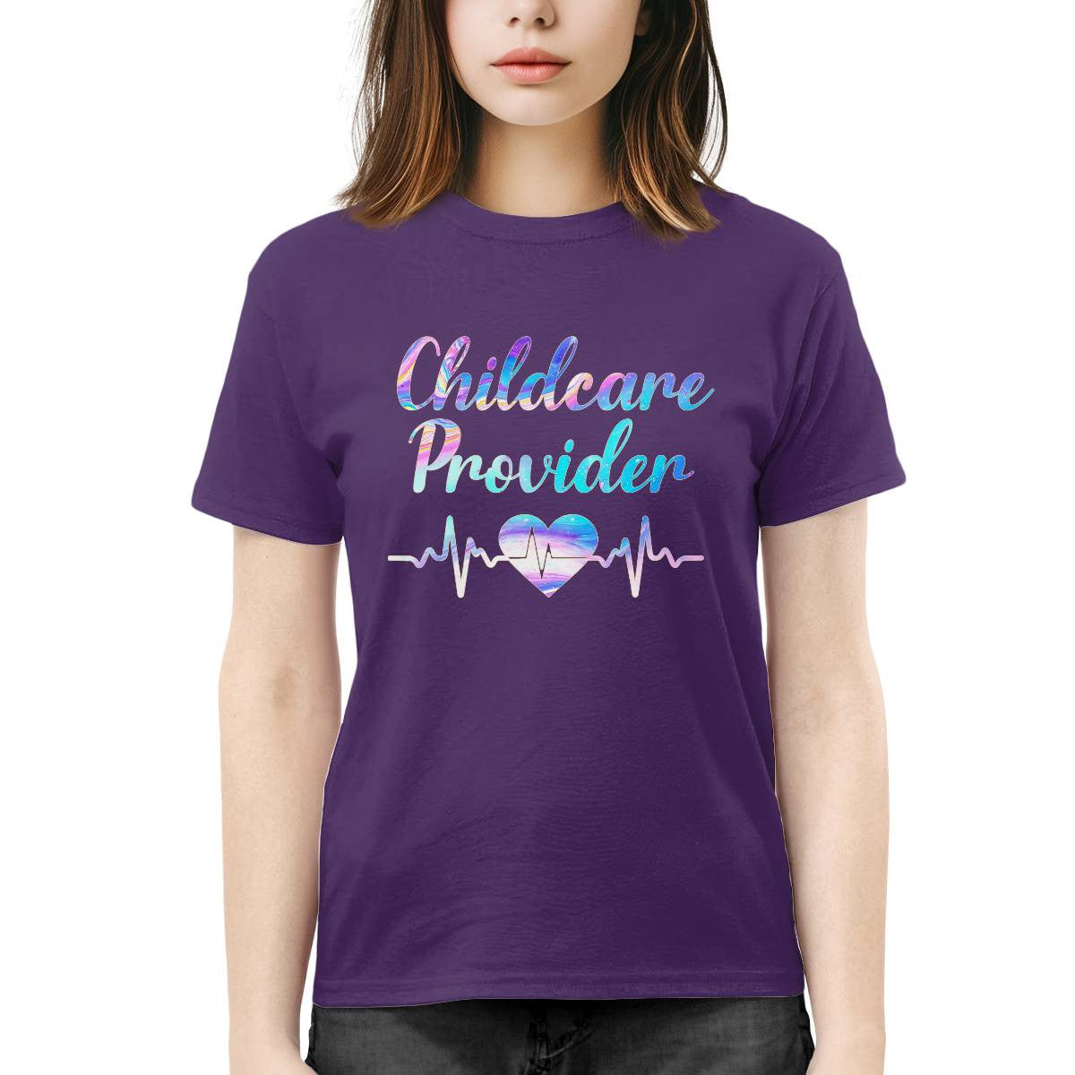 Awesome Childcare Provider-T-shirt-#F140824HEABE11FCHPRZ4