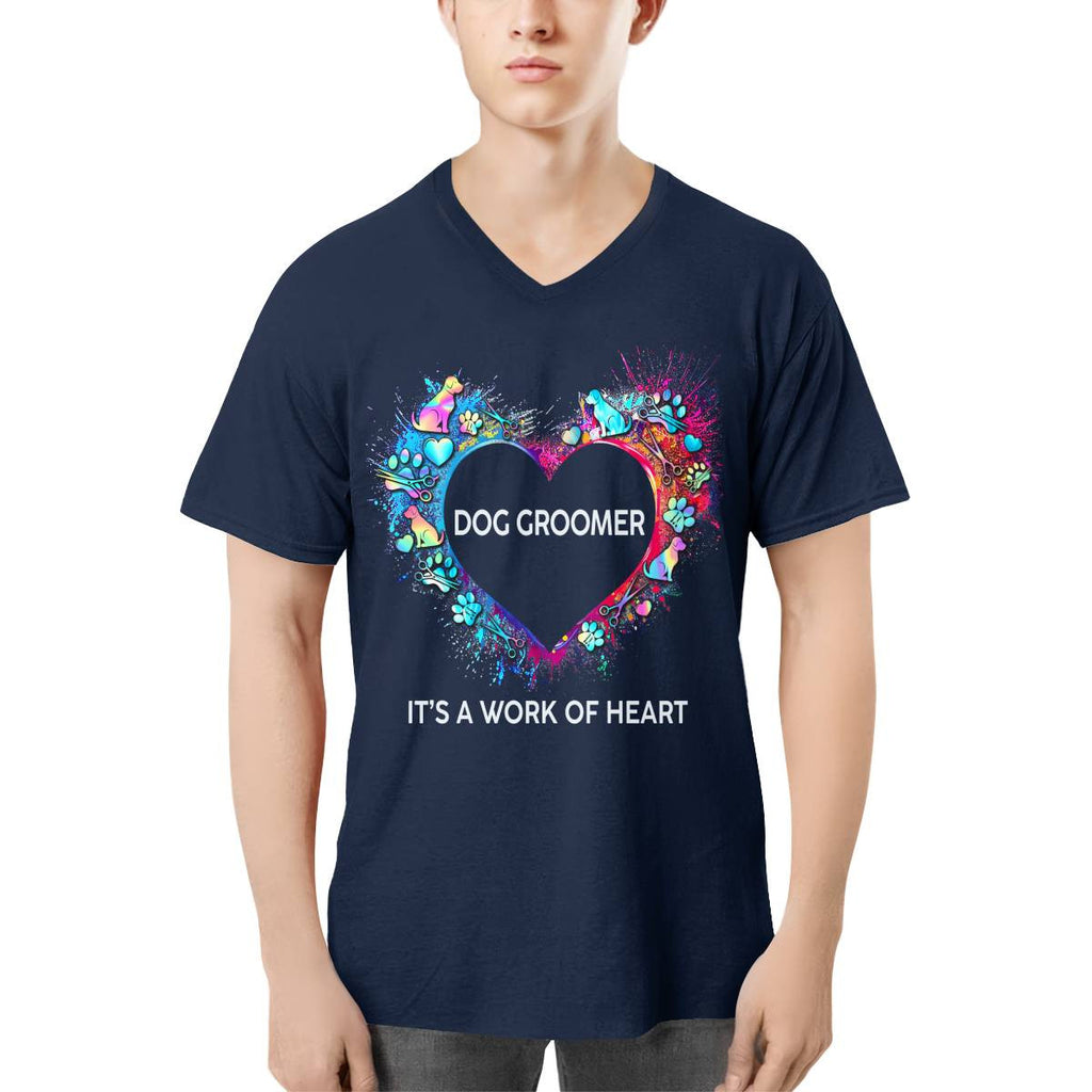 Awesome Dog Groomer Its a work of heart-T-shirt - grunx260804-0030