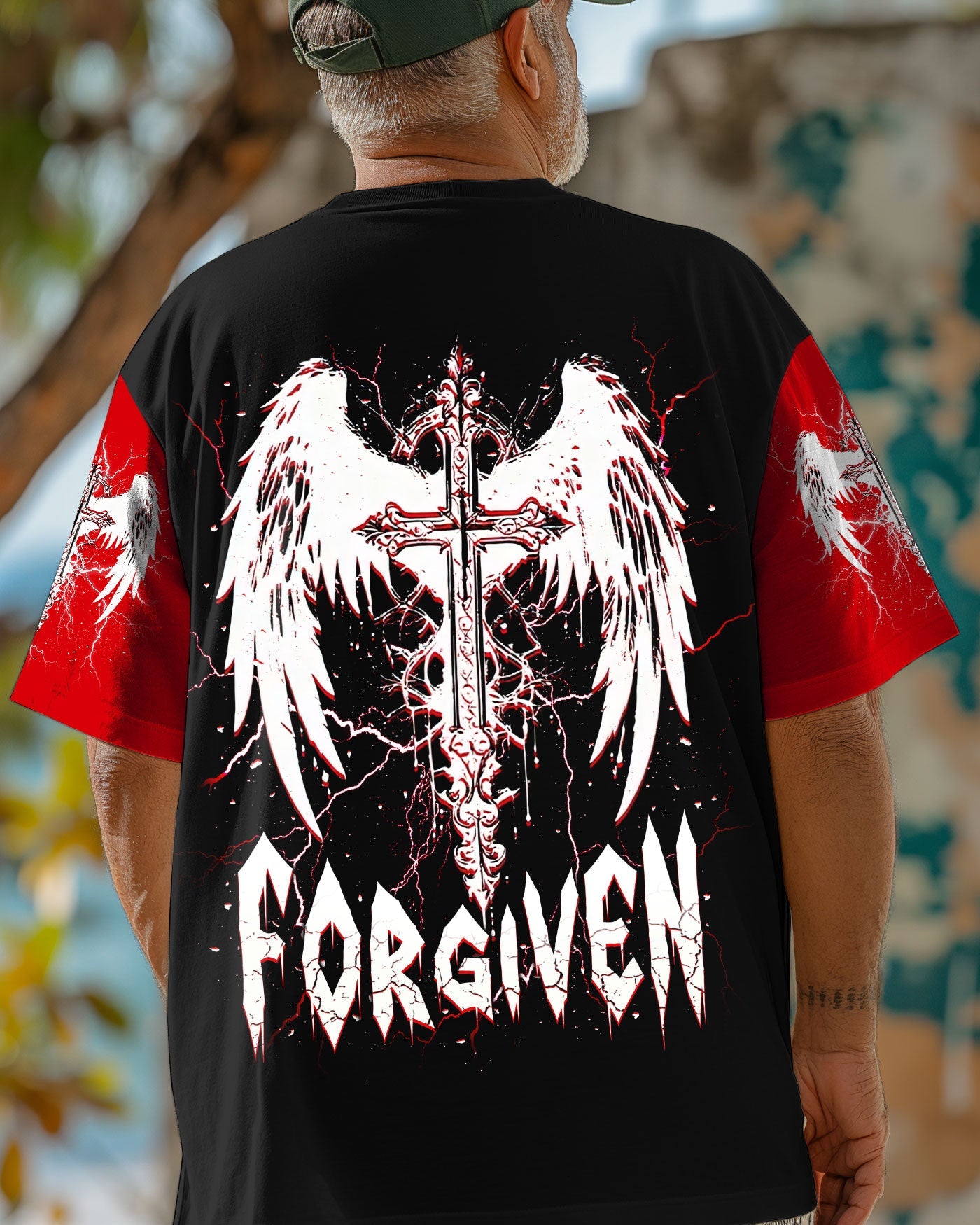 Forgiven Cross Wings Men's All Over Print Shirt - Trunx990259