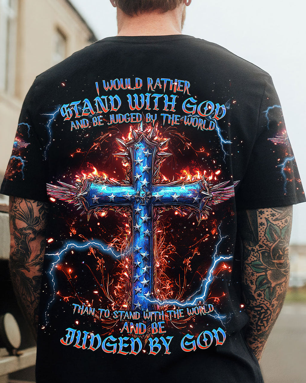 I Would Rather Stand With God Men's All Over Print Shirt - Trunx041158