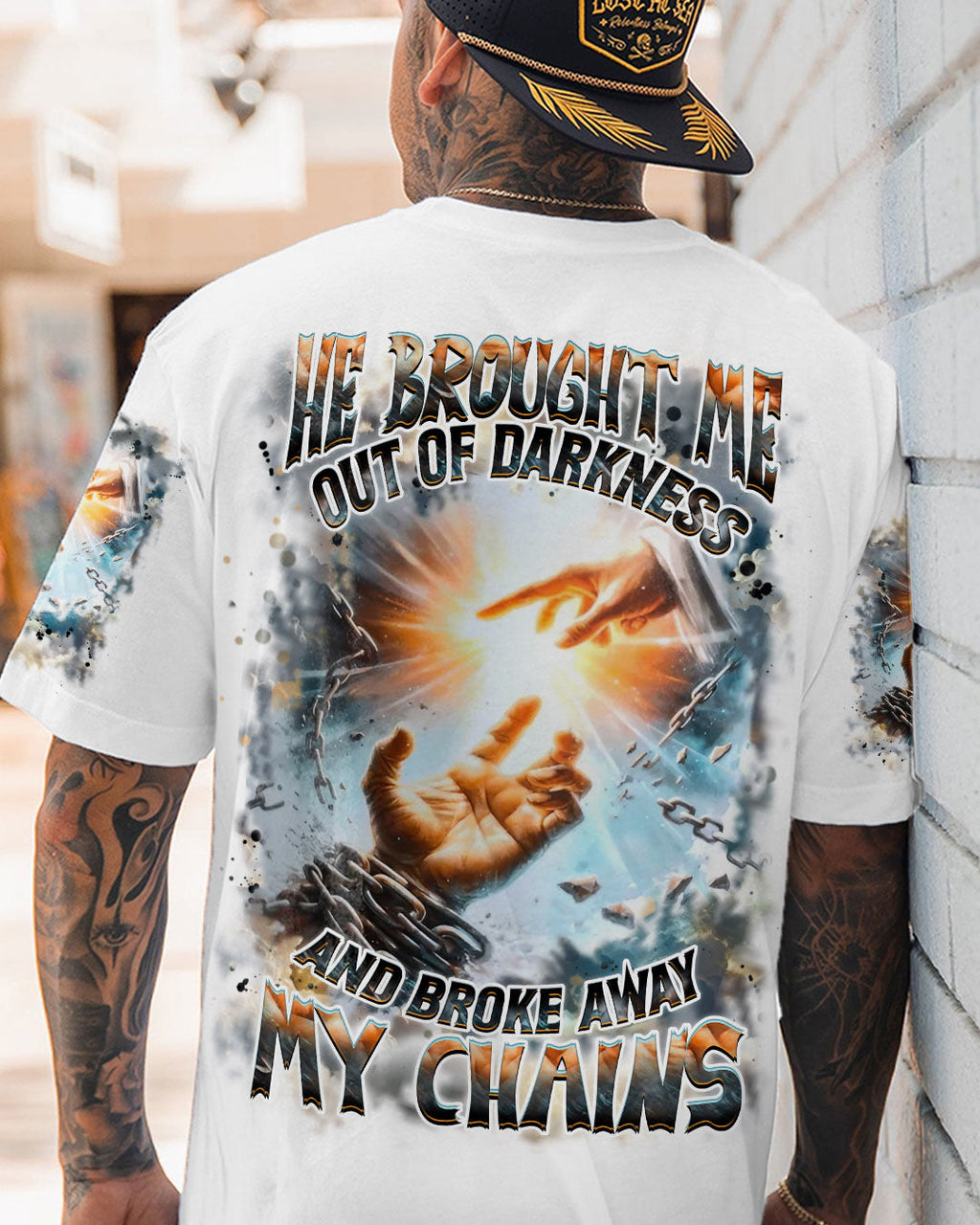 He Brought Me Out Of Darkness Men's All Over Print Shirt - Trunx766604