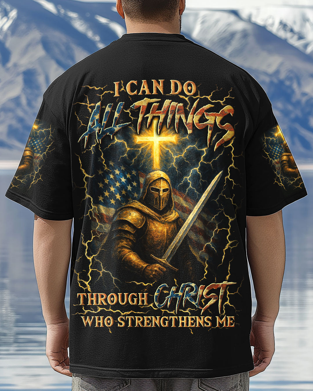 I Can Do All Things Cross Warrior Men's All Over Print Shirt - Trunx970139