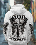 God Is My Strength Cross Wings Men's All Over Print Shirt - Trunx292059