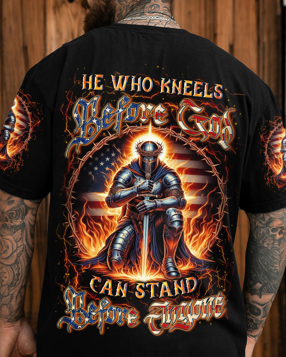 He Who Kneels Before God Warrior Men's All Over Print Shirt - Trunx893039