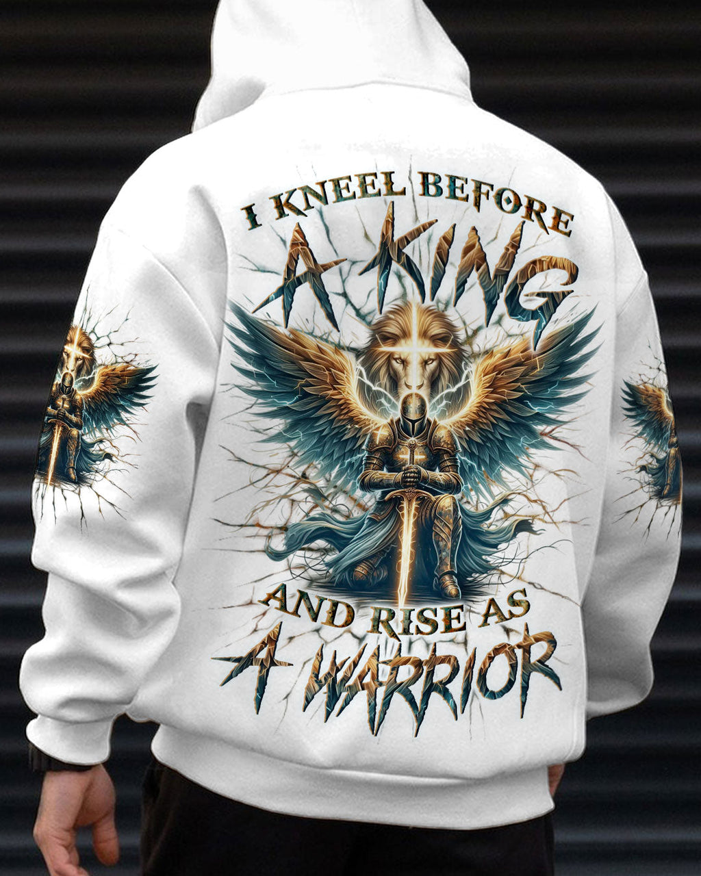 I Kneel Before The King And Rise As A Warrior Men's All Over Print Shirt - Trunx049296