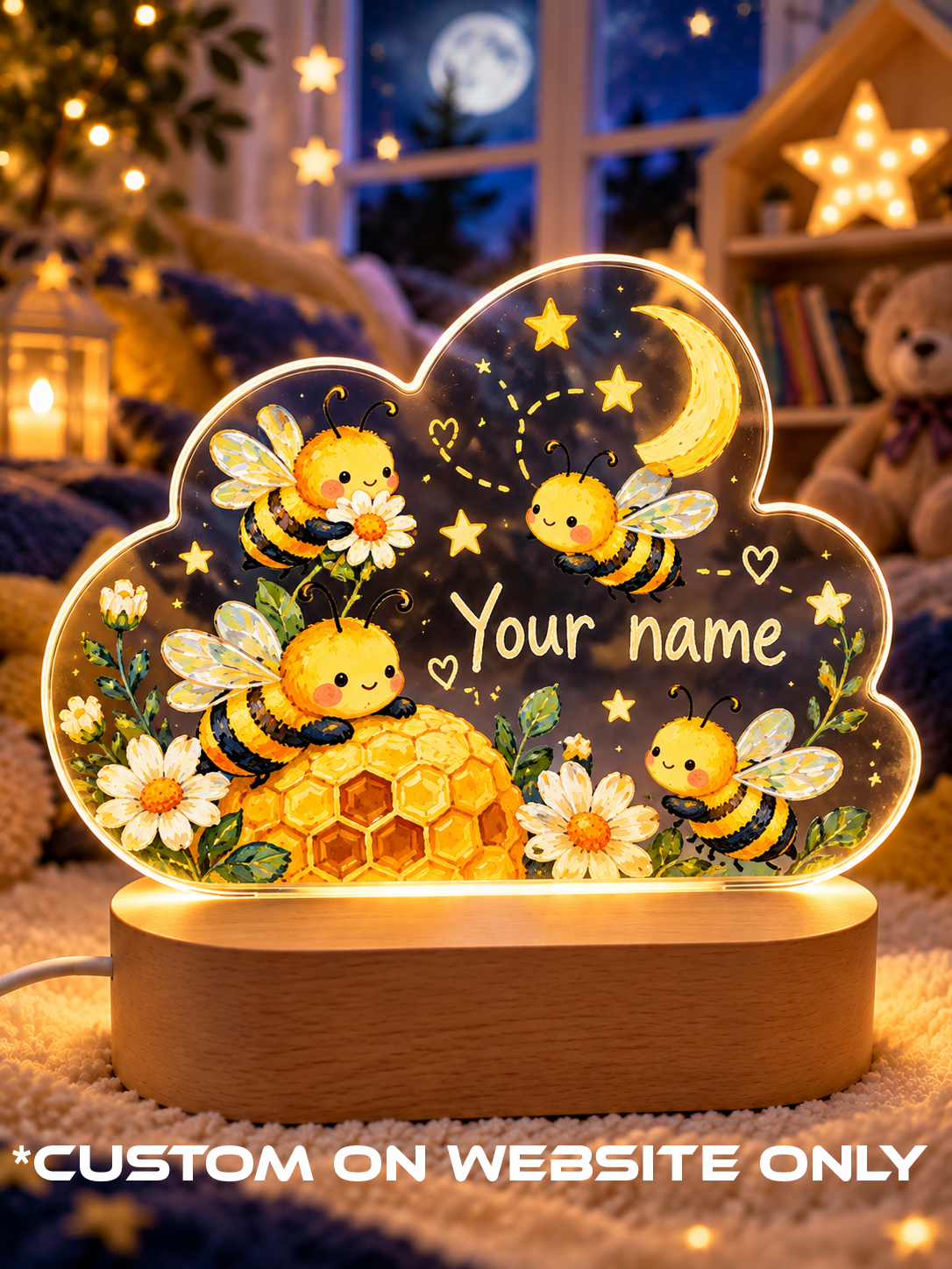 Honey Bee Personalize LED Night Light