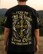 I Can Do All Things Cross Wings Men's All Over Print Shirt - Trunx421116