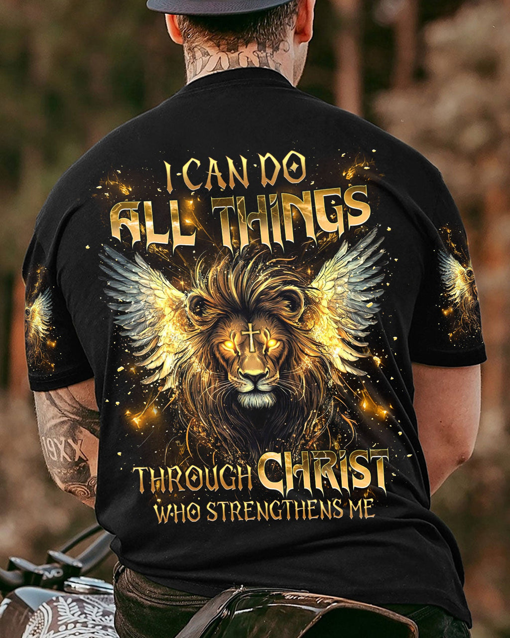 I Can Do All Things Lion Wings Men's All Over Print Shirt - Trunx455684