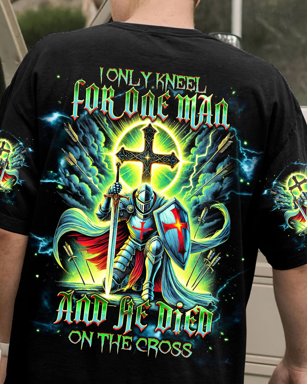 I Only Kneel For One Man Warrior Men's All Over Print Shirt - Trunx995685