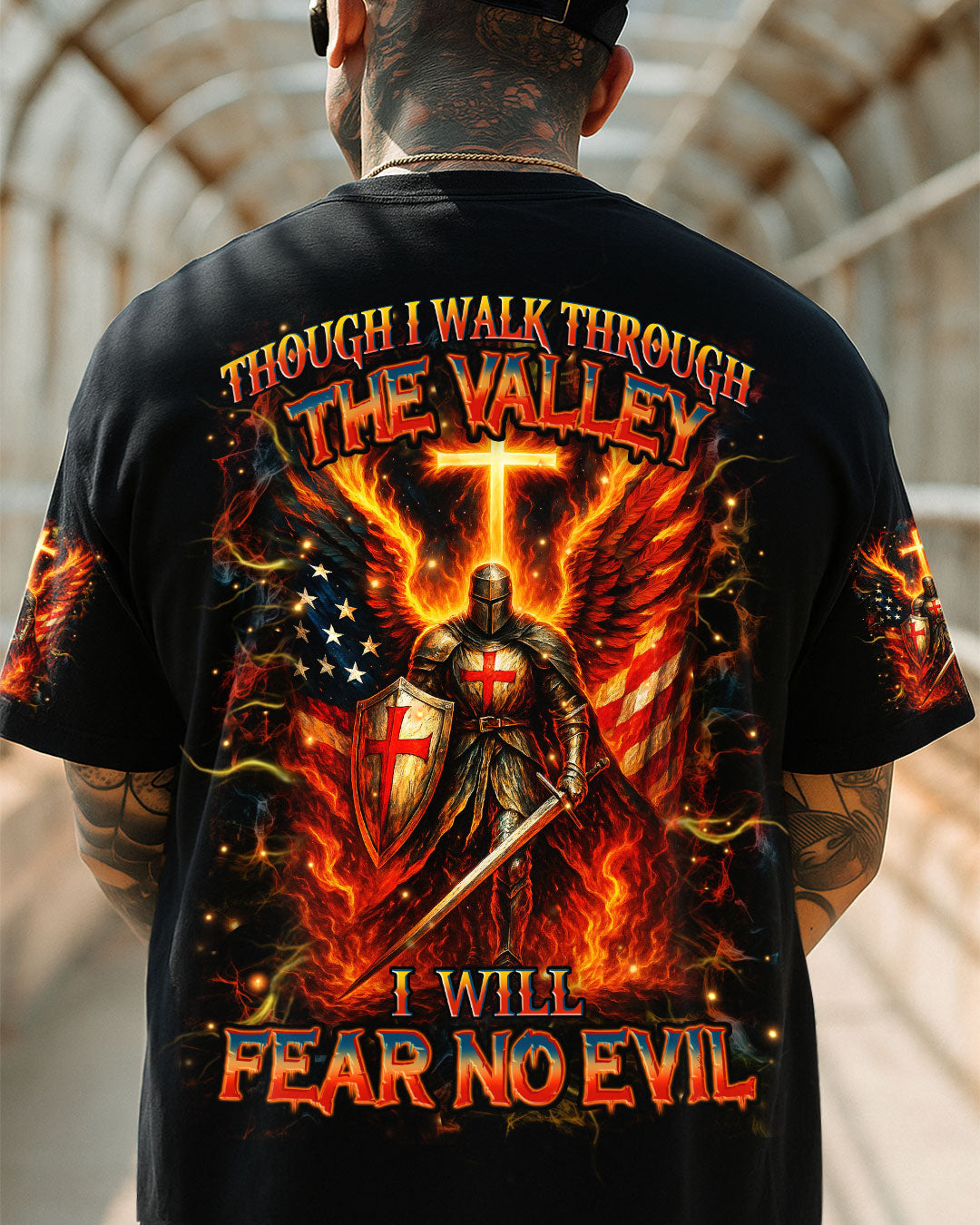 I Will Fear No Evil Warrior Men's All Over Print Shirt - Trunx052348