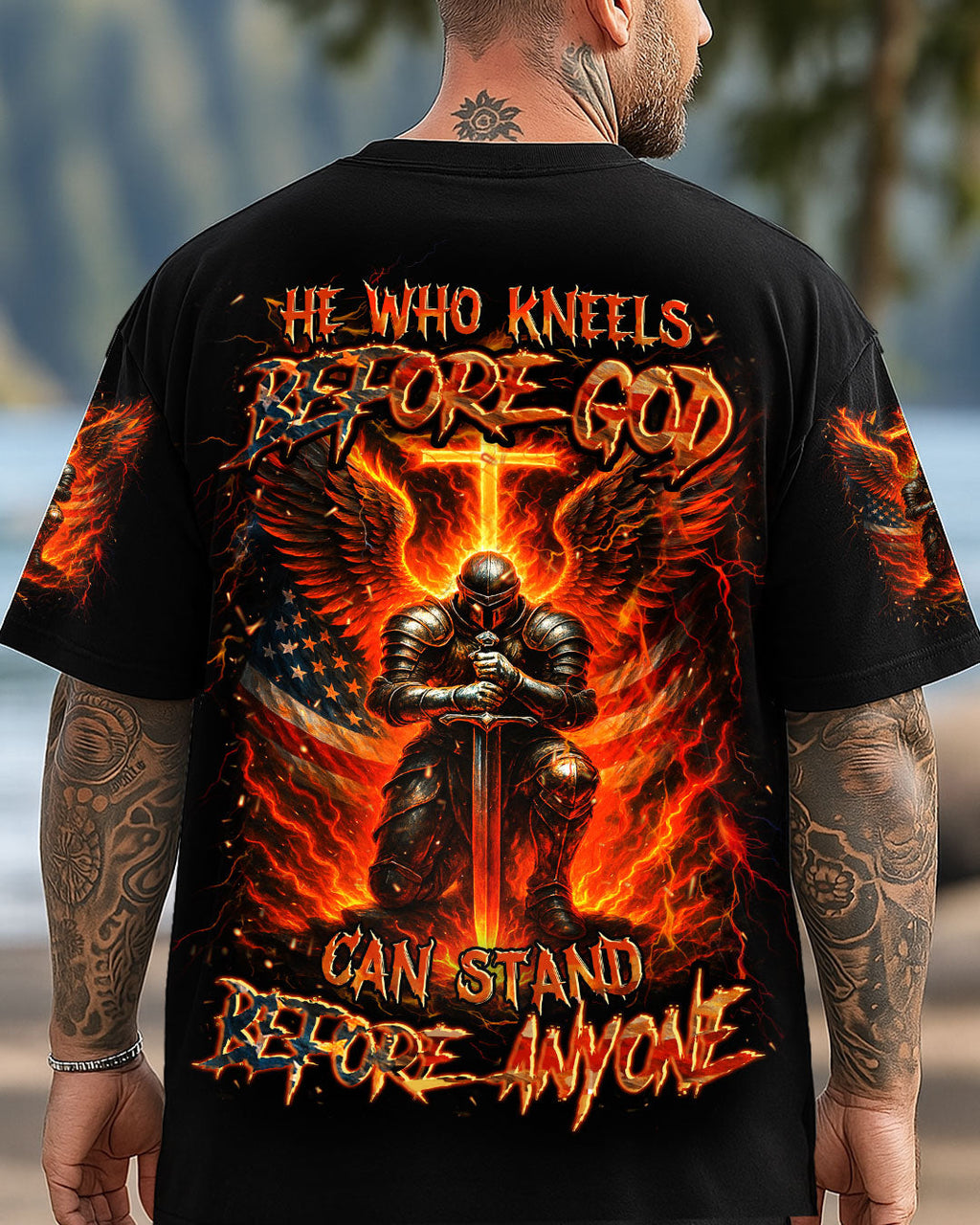 He Who Kneels Before God Warrior Men's All Over Print Shirt - Trunx190305