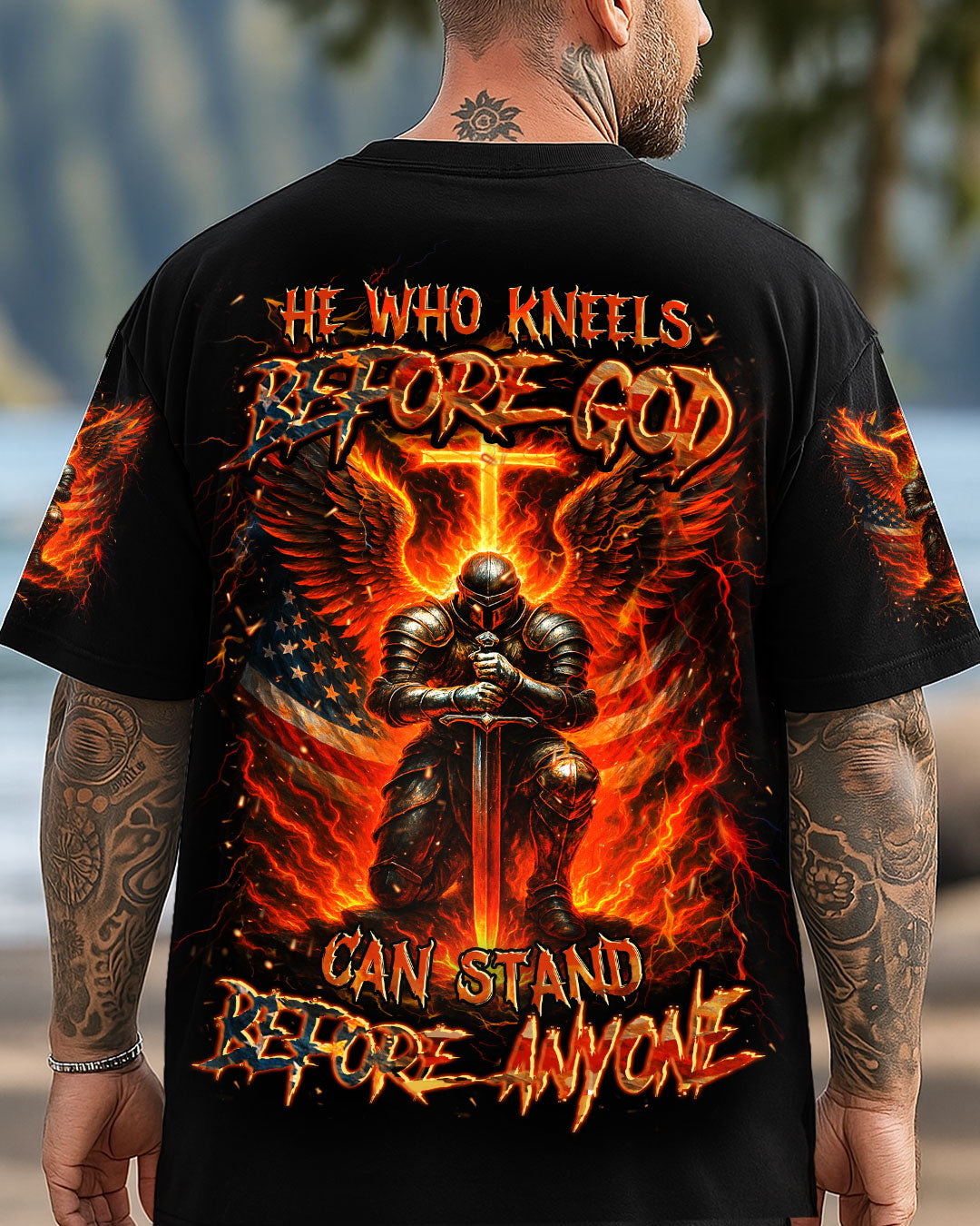 He Who Kneels Before God Warrior Men's All Over Print Shirt - Trunx190305
