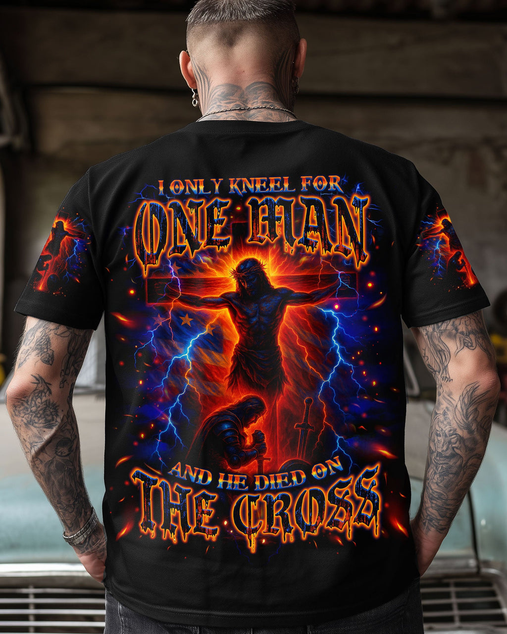 I Only Kneel For One Man Warrior Men's All Over Print Shirt - Trunx773072