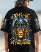 He Brought Me Out Of Darkness Lion Wings Men's All Over Print Shirt - Trunx831460
